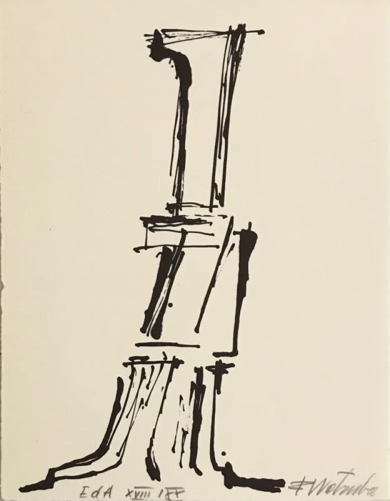 石版画 Wotruba - Hommage à Hans Arp