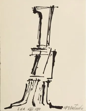 石版画 Wotruba - Hommage à Hans Arp