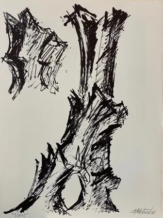 石版画 Wotruba - Il pleuvait 