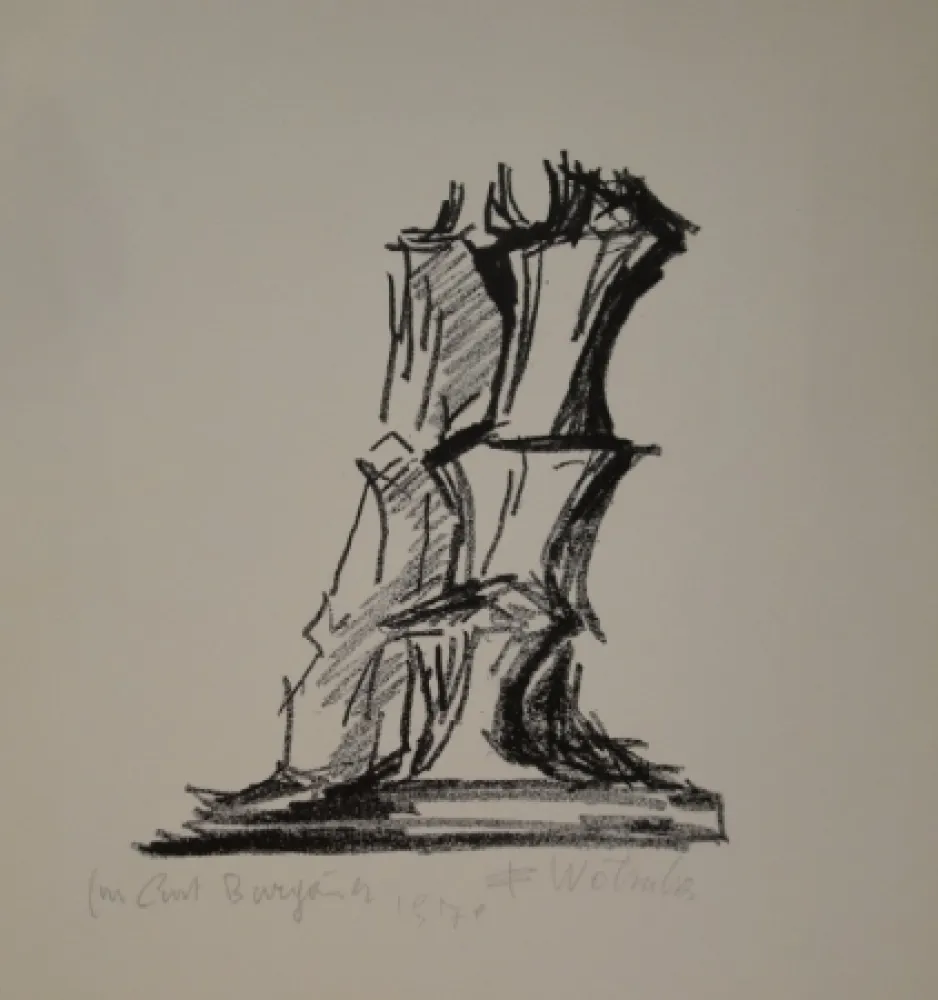 石版画 Wotruba - Komposition