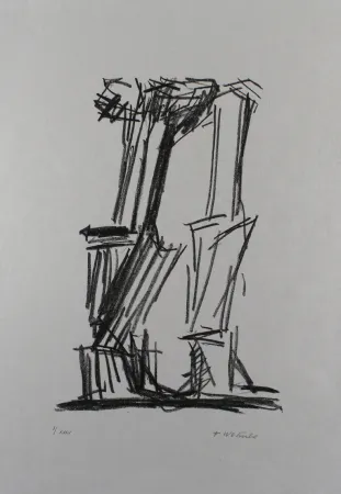 石版画 Wotruba - Komposition