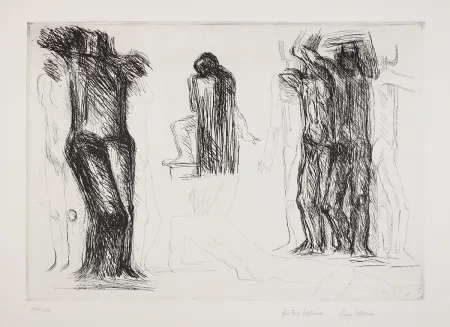 版画 Wotruba - Ommagio a Michelangelo