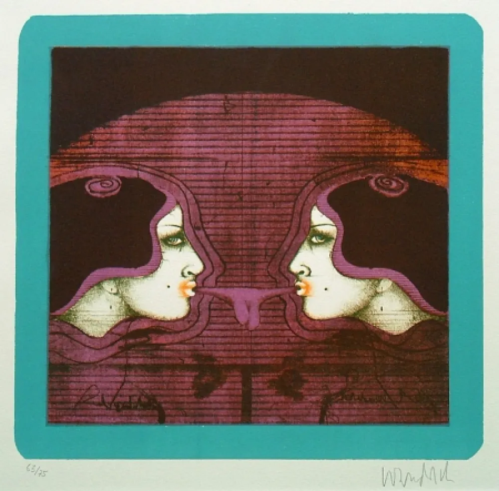 石版画 Wunderlich - Bubble Gum