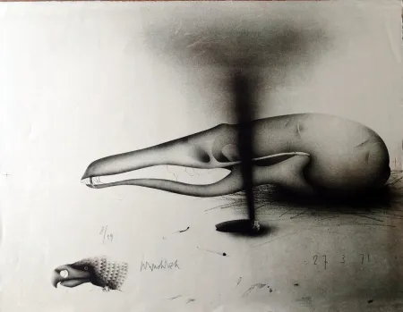 石版画 Wunderlich - Composizione