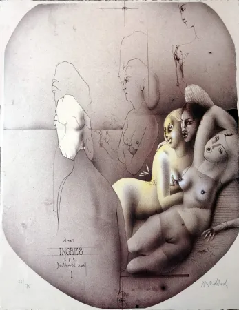 石版画 Wunderlich - Omaggio a Ingres