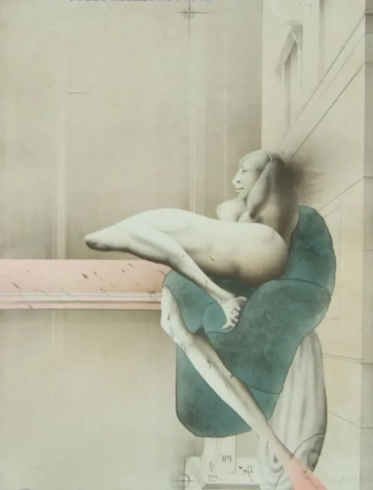 石版画 Wunderlich - Omaggio a Michelangelo