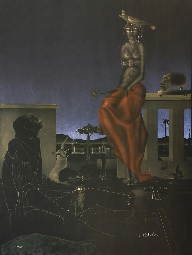 石版画 Wunderlich - PARADIESGARTEN