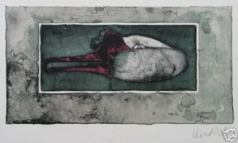 石版画 Wunderlich - Schwanenkopf