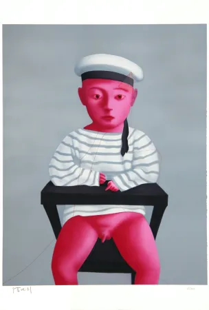 油毡版画 Xiaogang - Baby in a Sailor Suit - Planche No. 18