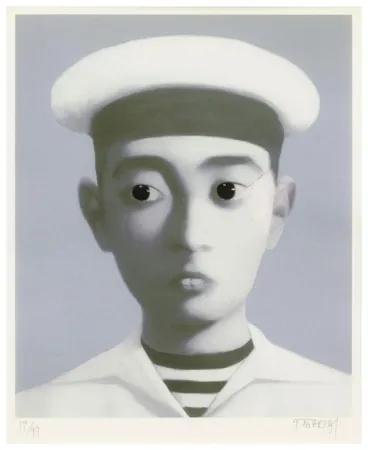 数码版画 Xiaogang - Identity Portrait 