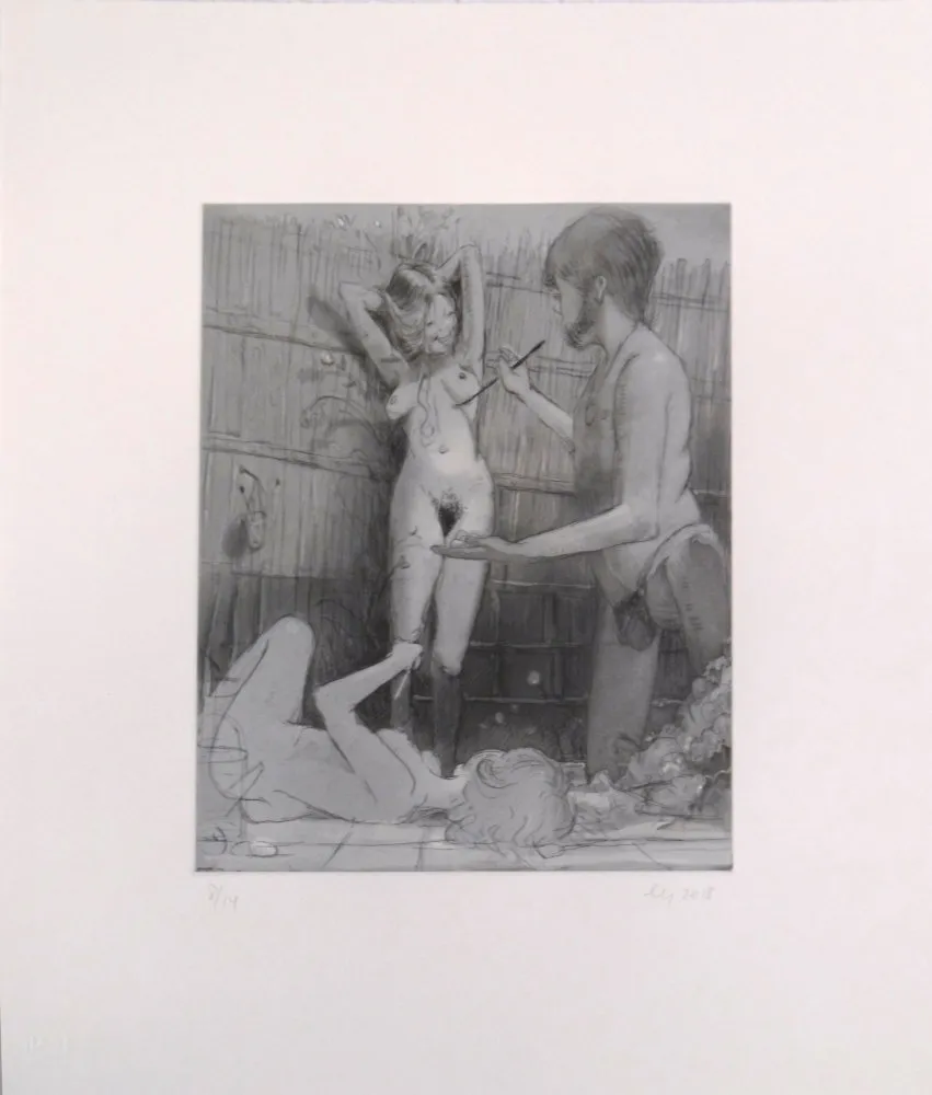 版画 Yuskavage - Art Students