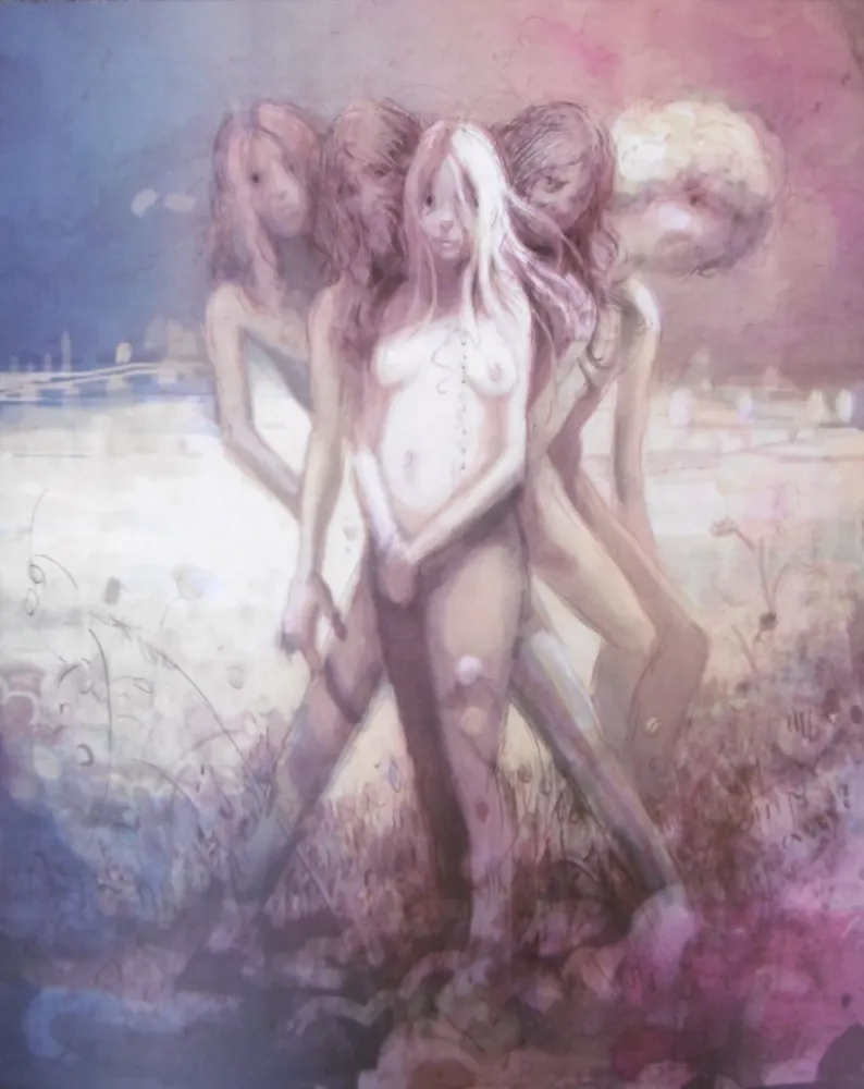 石版画 Yuskavage - Hippies in tit Heaven