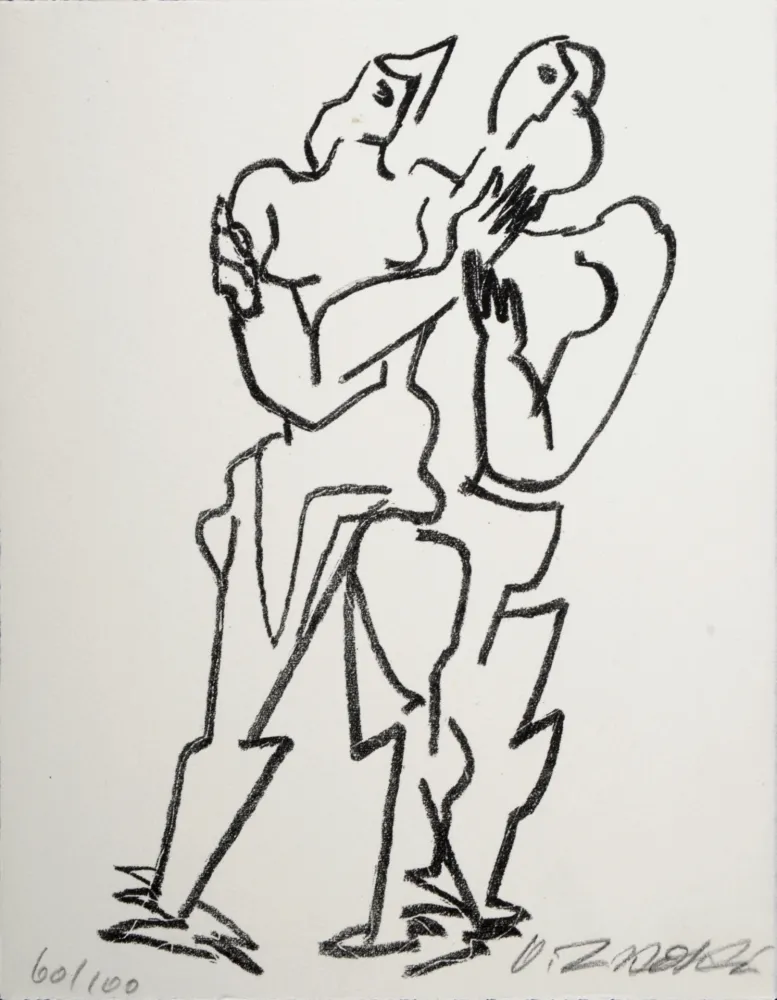 石版画 Zadkine - Figures, 1967 - Hand-signed!
