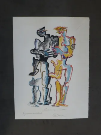 石版画 Zadkine - Hommage à Rodin 
