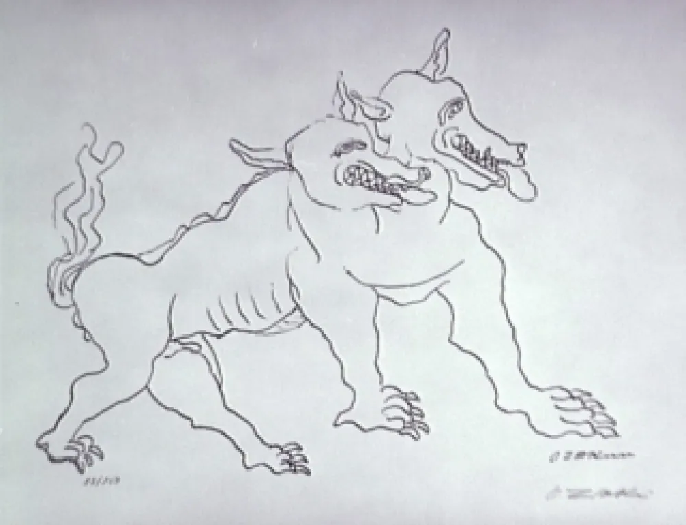 石版画 Zadkine - Le chien de Gerion (b)