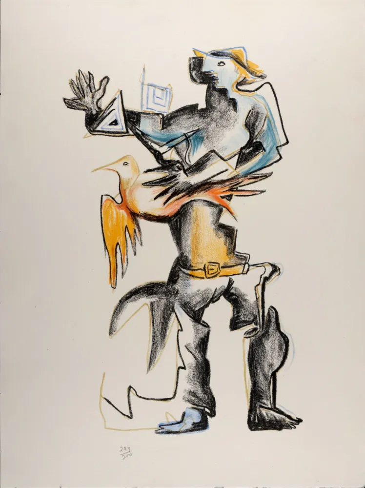 石版画 Zadkine - L'Oiseleur, 1967