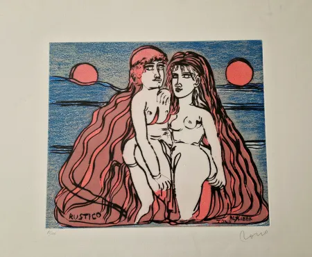 蚀刻版画 Zancanaro - Alibek e Rustico