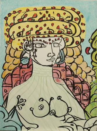 石版画 Zancanaro - SENZA TITOLO