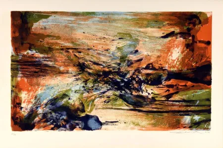 石版画 Zao - À la gloire de l'image et art poétique (To the Glory of the Image and Poetic Art)