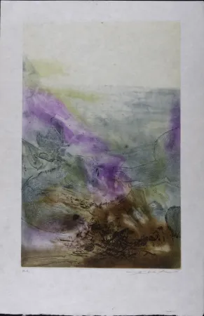 版画 Zao - Canto Pisan (planche 7), 1972 - Hand-signed
