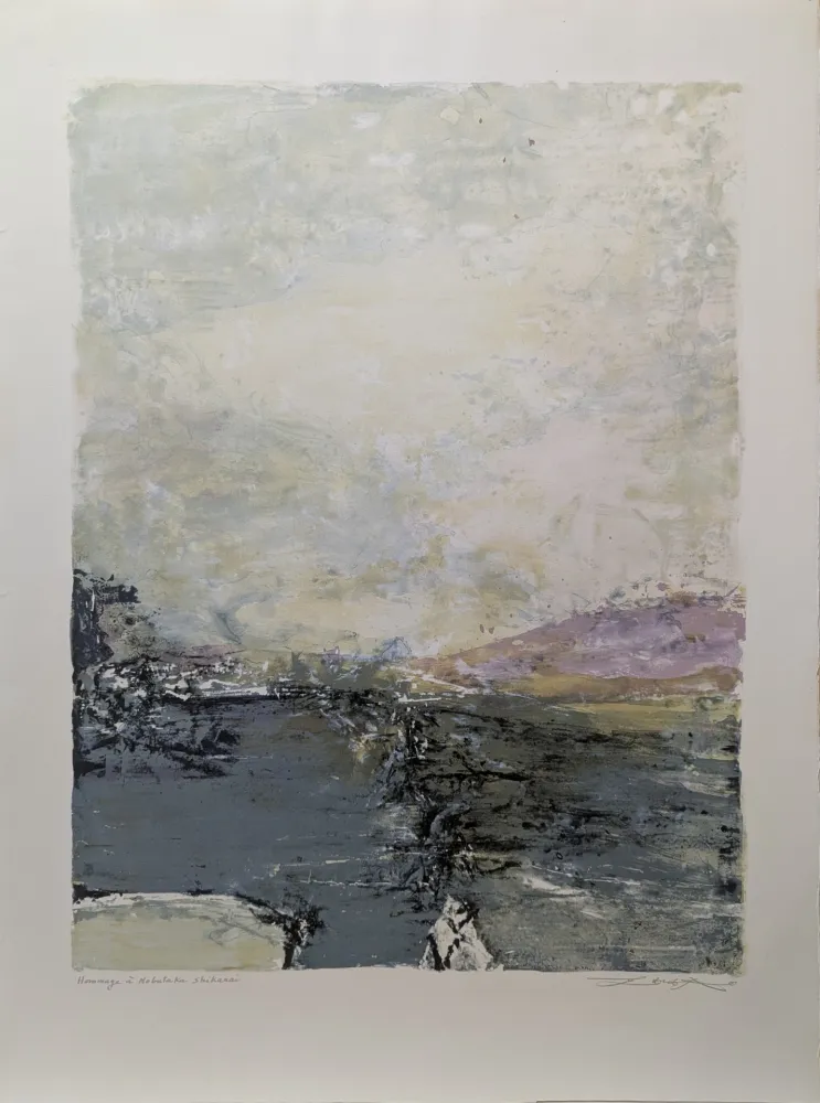 石版画 Zao - Hommage à Nobutaka Shikanai 