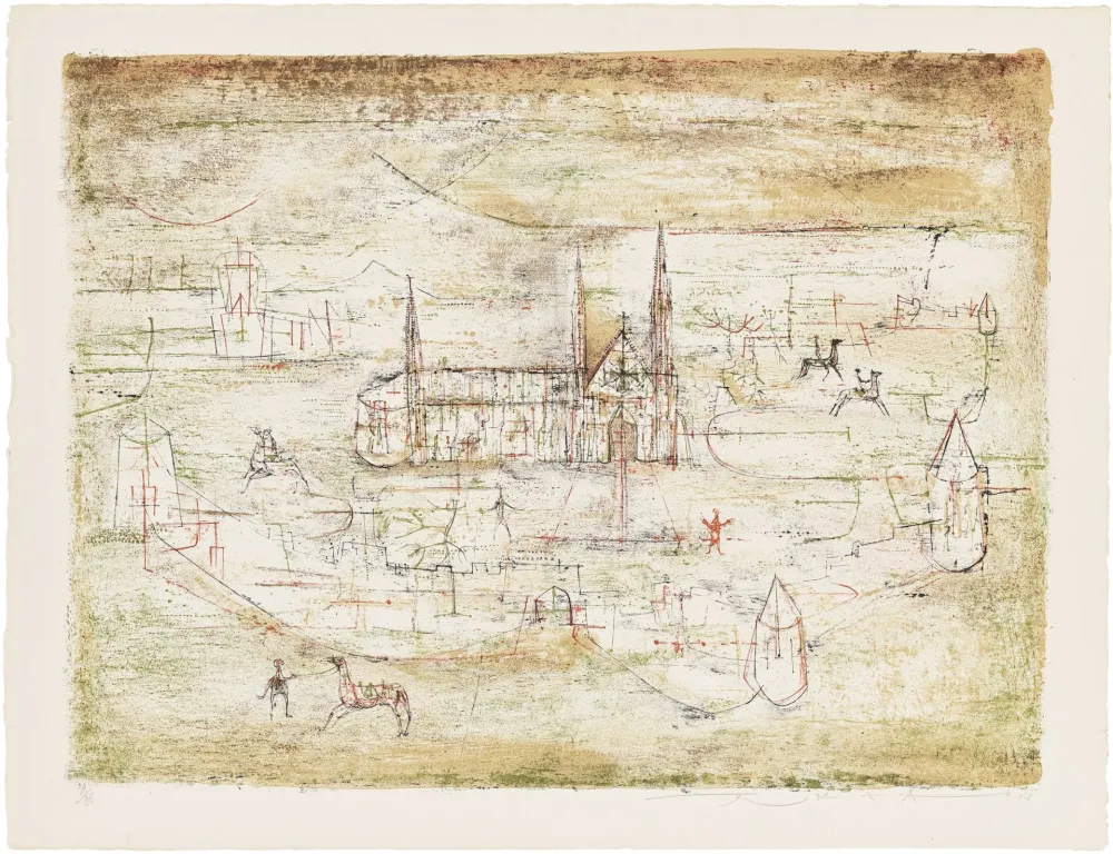 石版画 Zao - La vieille ville 