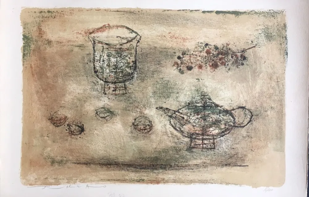 石版画 Zao - Les theieres
