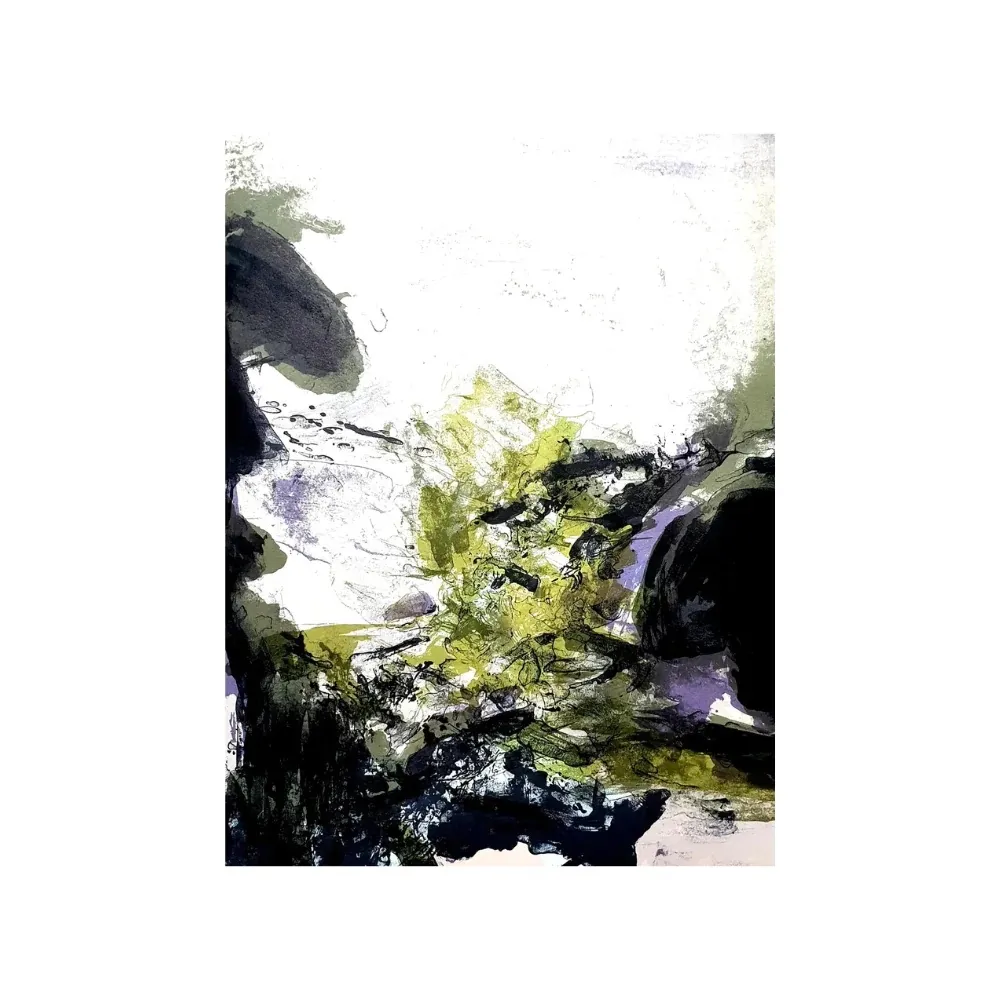 无技术 Zao - Lithographie originale - Composition abstraite
