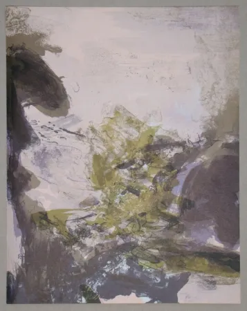 石版画 Zao - Lithographie pour XXe Siècle