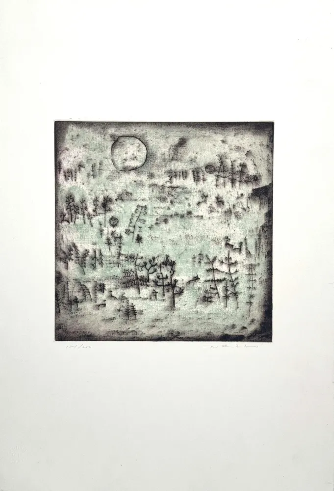 蚀刻版画 Zao - Paysage au soleil 