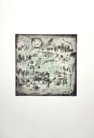 蚀刻版画 Zao - Paysage au soleil 