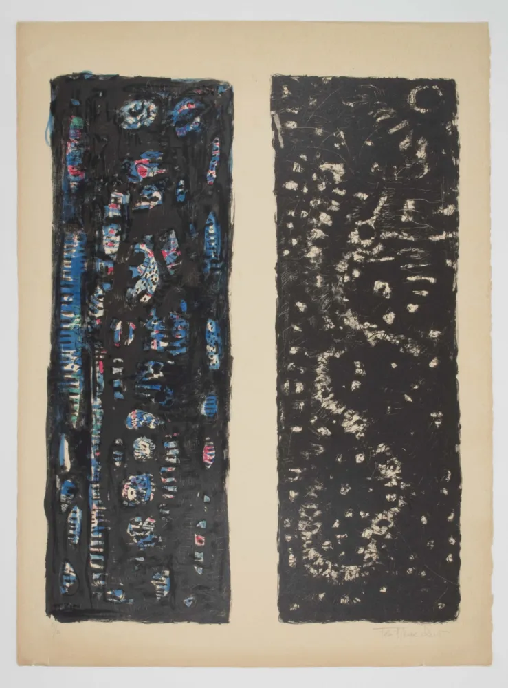 无技术 Zeid - [Lithographie rehaussée à l'aquarelle. - Watercolor enhanced lithograph].