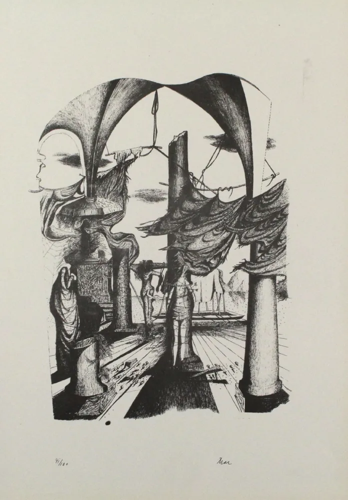 石版画 Zimmermann - Durch ein Nadelöhr II / Through a Needle's Eye II