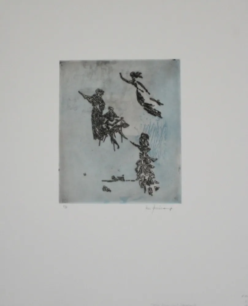 版画 Zimmermann - Maler, Muse und Inspiration / Painter, Muse, and Inspiration