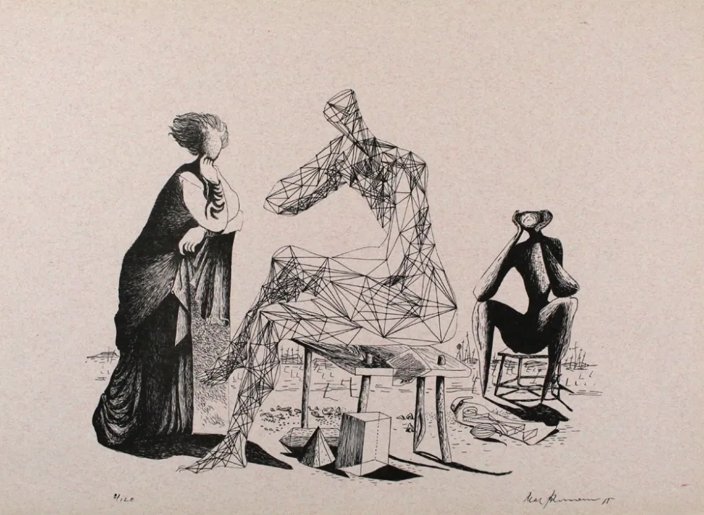 石版画 Zimmermann - Mittag