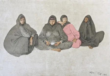 石版画 Zuniga - Impressions of Egipto (Egypt) plate 9