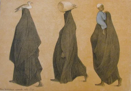 石版画 Zuniga - Impressions of Egypt Suite, Plate 8