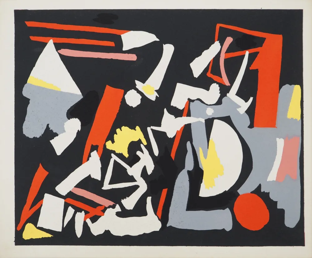 石版画 Aaron - Ensemble abstrait