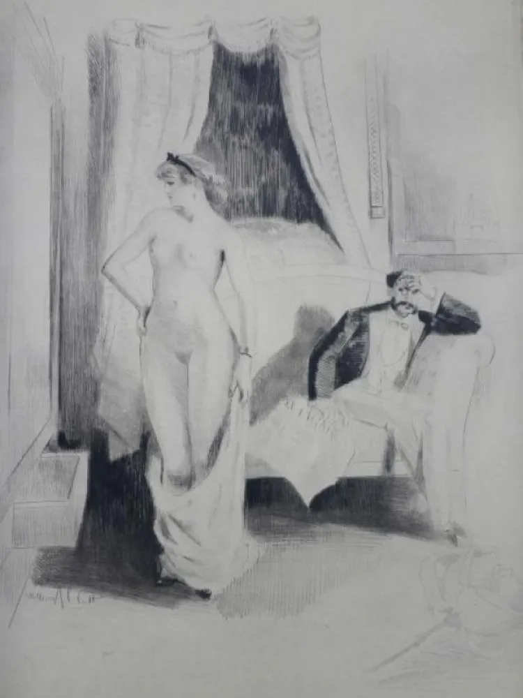 版画 Ablett - Eaux-fortes pour Nana, par William Ablett 