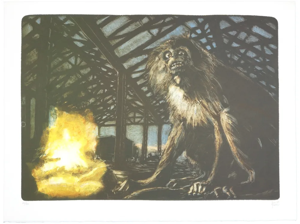 石版画 Aceves Humana - San titre 