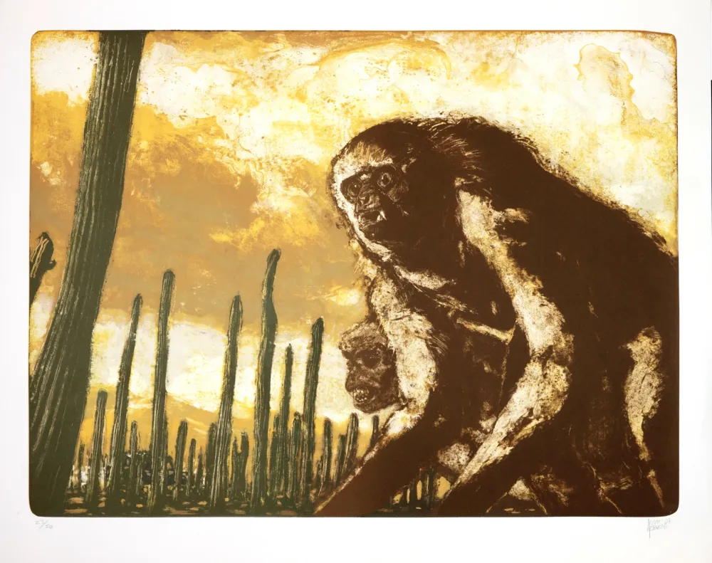 石版画 Aceves Humana - Sans titre