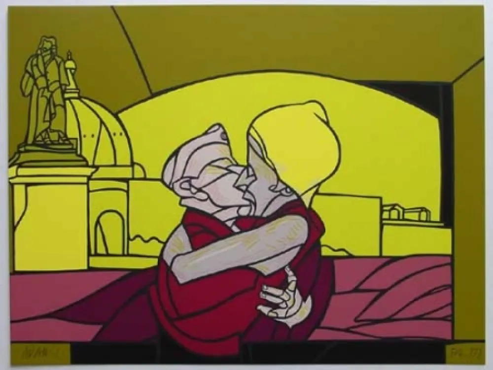 石版画 Adami - Il bacio / The Kiss