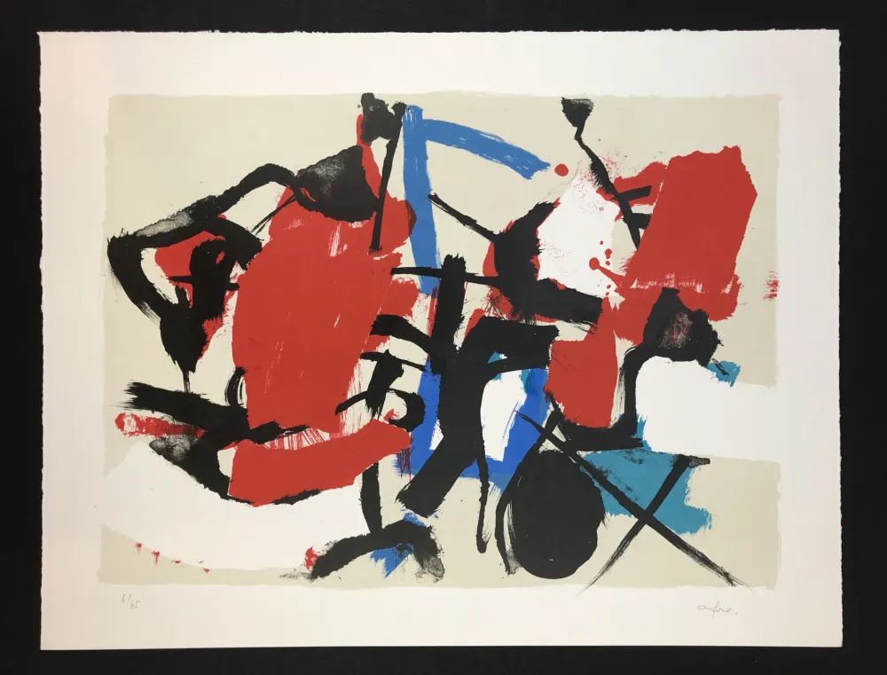 石版画 Afro - Composizione