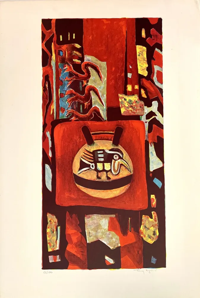 石版画 Agostini  - L'Oiseau