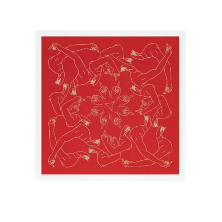 石版画 Ai - Middle Finger in Red 