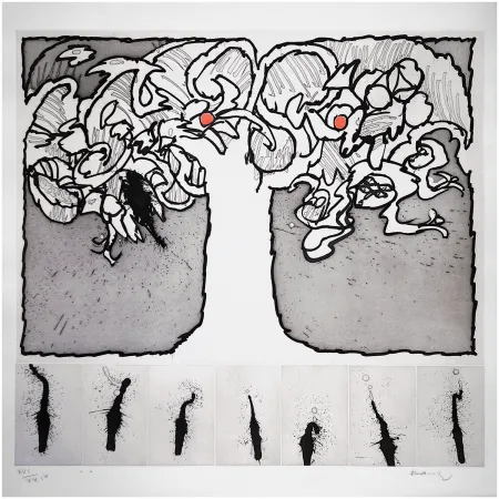 蚀刻飞尘法 Alechinsky - Arbre de vie