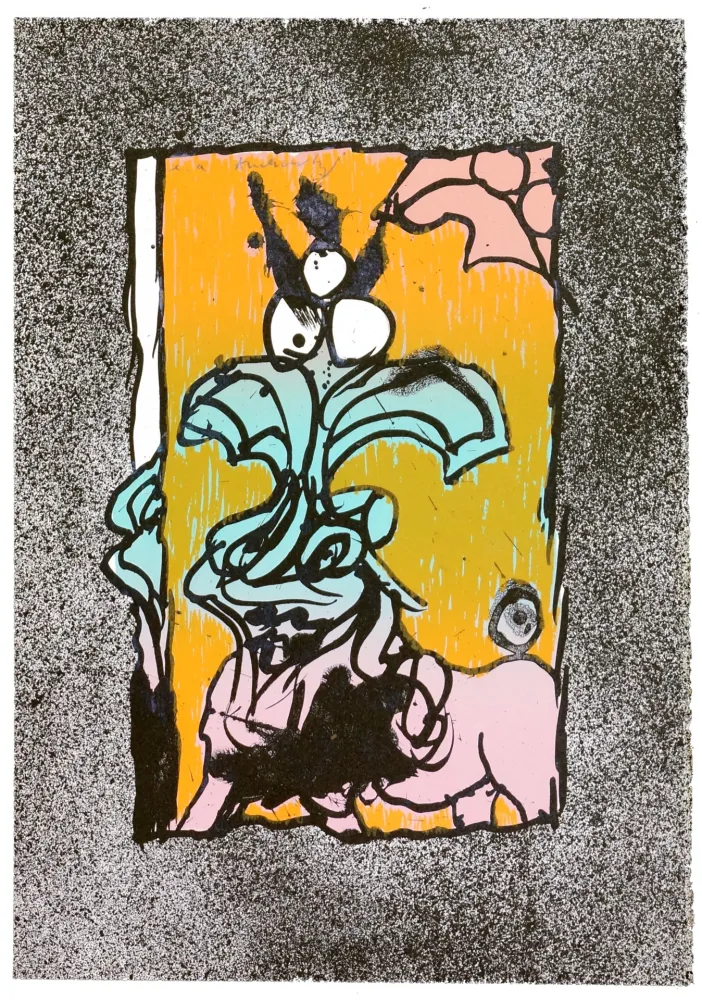 石版画 Alechinsky - Boeuf gros sel