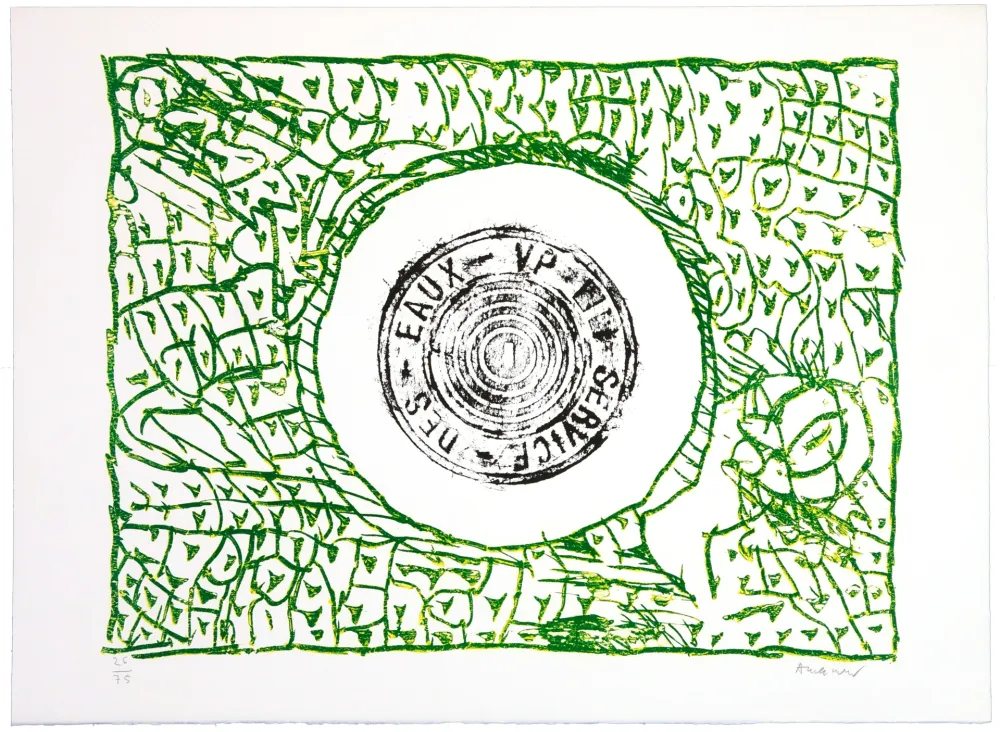 石版画 Alechinsky - Bouche d'eau I
