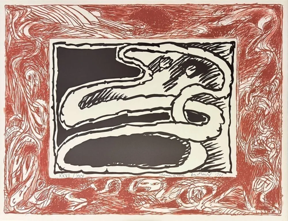 石版画 Alechinsky - Chemin de ronde