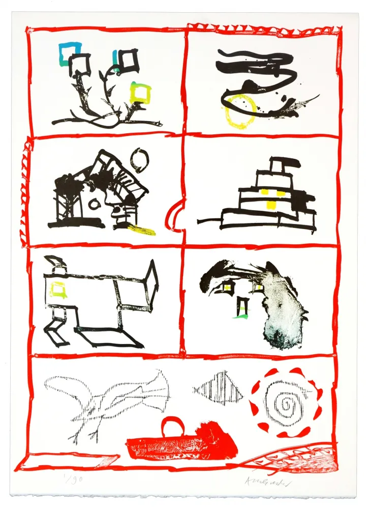 石版画 Alechinsky - Cherbourg